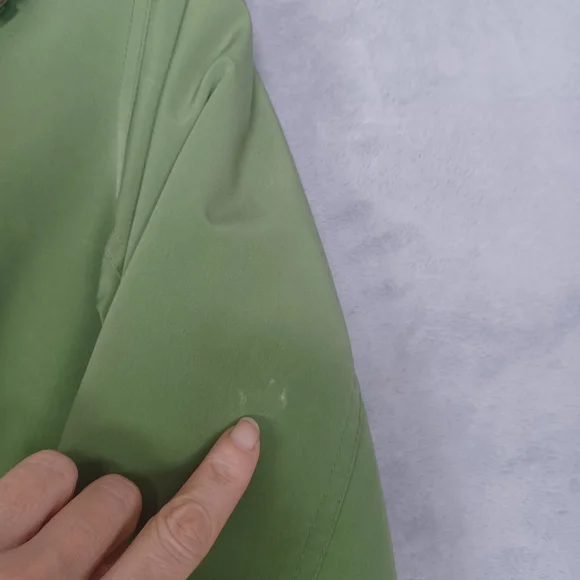 Liz Claiborne Green Utility Jacket with Tan Trim - Picture 11 of 13